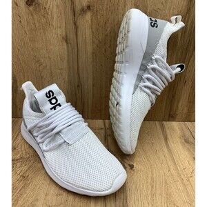 Adidas Mens Lite Racer Adapt 3.0 FX8803 White Running Shoes Sneakers Size 9.5